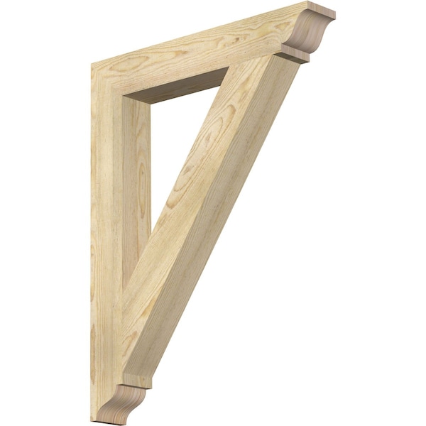 Ekena Millwork Traditional Traditional Rough Sawn Bracket, Douglas Fir, 4"W x 26"D x 34"H BKT04X26X34TRA01RDF - main